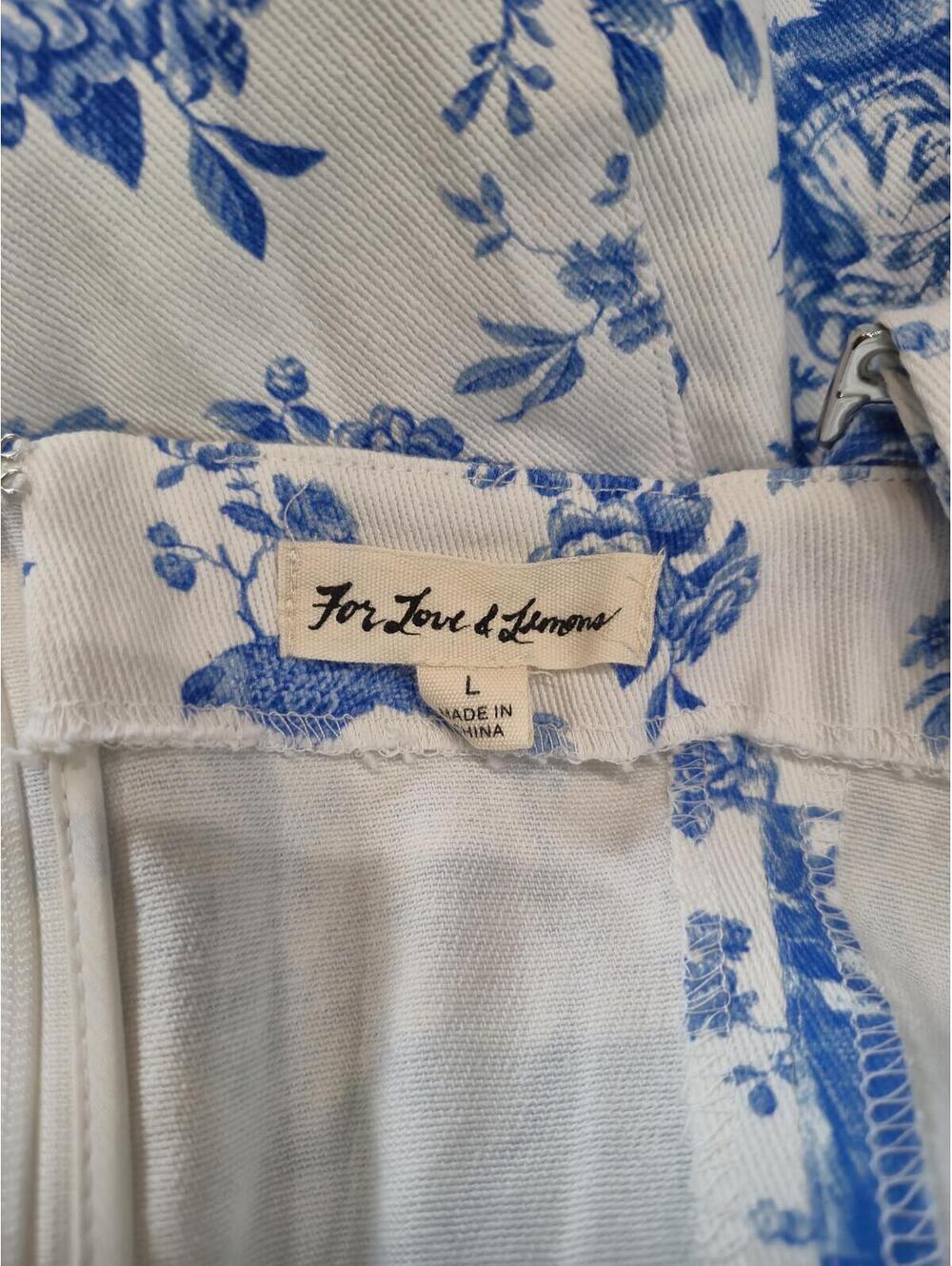 For Love & Lemons Monika Denim Mini dress size large - Picture 4 of 4